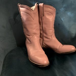 vintage Abilene pink 💕 mauve leather western mid calf boots